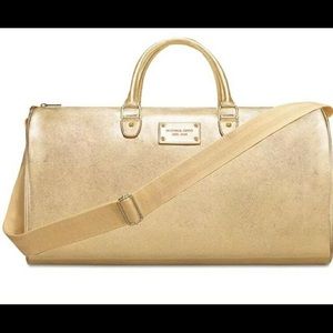 Gold Michael Kors Weekender Bag